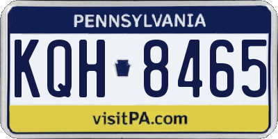 PA license plate KQH8465