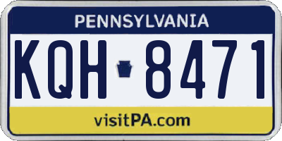 PA license plate KQH8471