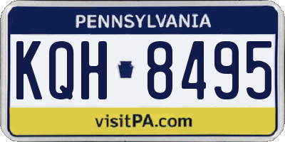 PA license plate KQH8495