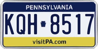 PA license plate KQH8517