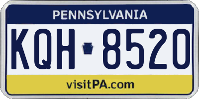 PA license plate KQH8520
