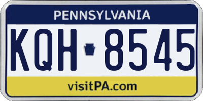 PA license plate KQH8545