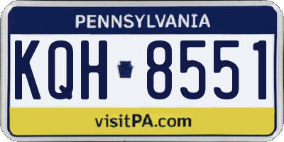PA license plate KQH8551
