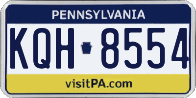 PA license plate KQH8554