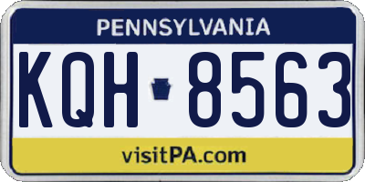 PA license plate KQH8563