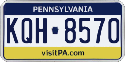 PA license plate KQH8570