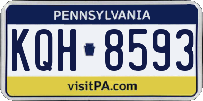 PA license plate KQH8593