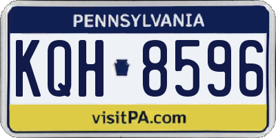 PA license plate KQH8596