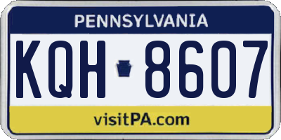 PA license plate KQH8607