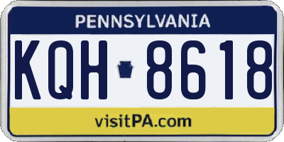PA license plate KQH8618