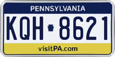 PA license plate KQH8621