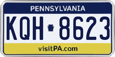 PA license plate KQH8623