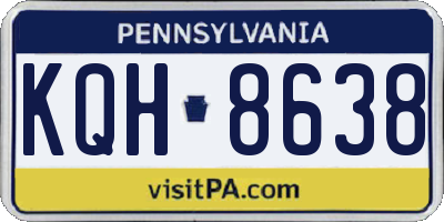 PA license plate KQH8638