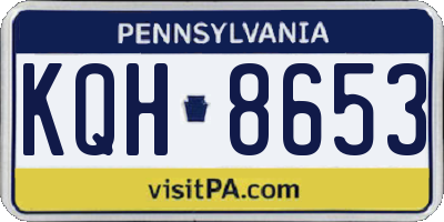 PA license plate KQH8653