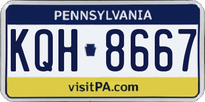 PA license plate KQH8667