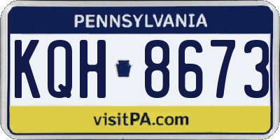 PA license plate KQH8673