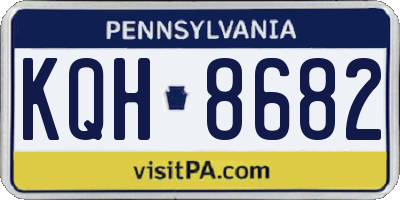 PA license plate KQH8682