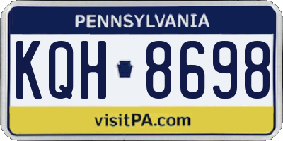 PA license plate KQH8698