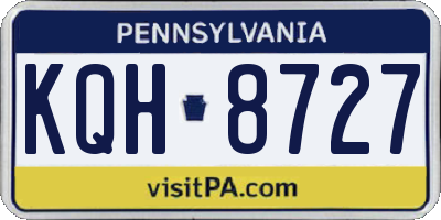 PA license plate KQH8727