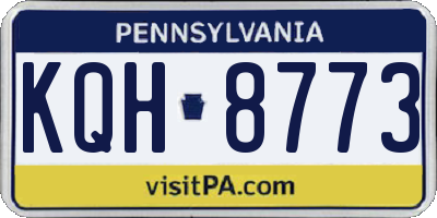 PA license plate KQH8773