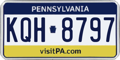 PA license plate KQH8797