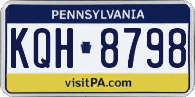 PA license plate KQH8798