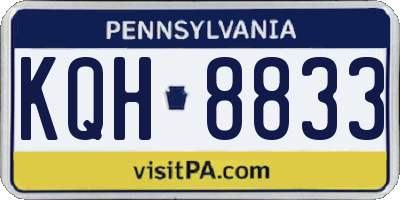 PA license plate KQH8833