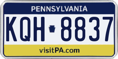 PA license plate KQH8837