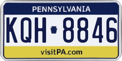 PA license plate KQH8846