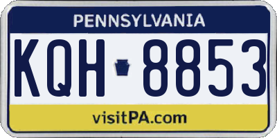 PA license plate KQH8853