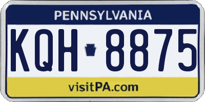 PA license plate KQH8875