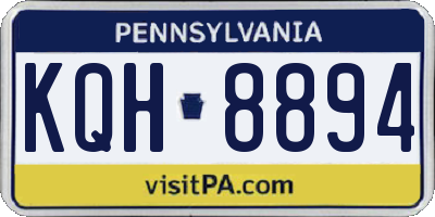 PA license plate KQH8894