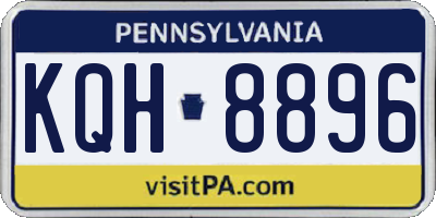 PA license plate KQH8896