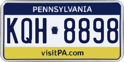 PA license plate KQH8898