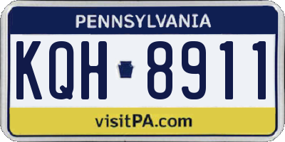 PA license plate KQH8911