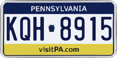 PA license plate KQH8915
