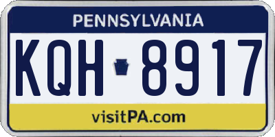 PA license plate KQH8917
