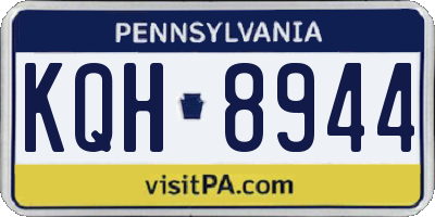 PA license plate KQH8944