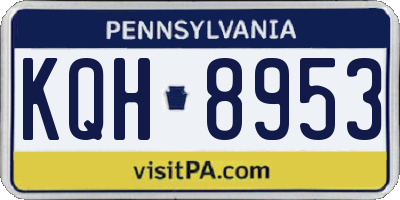 PA license plate KQH8953