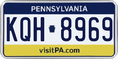 PA license plate KQH8969