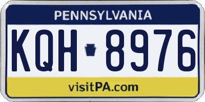 PA license plate KQH8976
