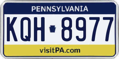 PA license plate KQH8977