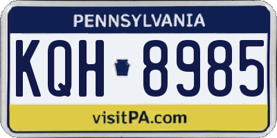 PA license plate KQH8985