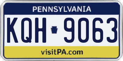 PA license plate KQH9063