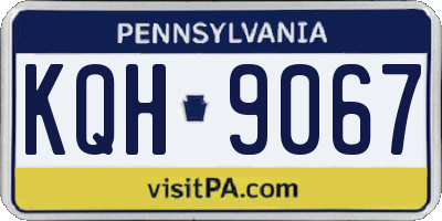 PA license plate KQH9067
