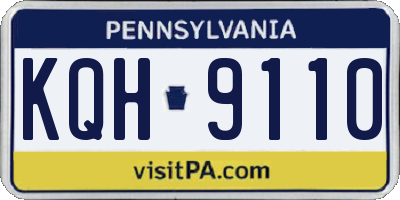 PA license plate KQH9110