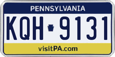 PA license plate KQH9131