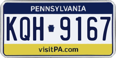 PA license plate KQH9167