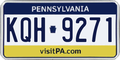 PA license plate KQH9271