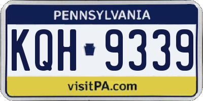 PA license plate KQH9339
